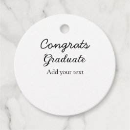 Einfache Gratulationen Abschluss hinzufügen Geschenkanhänger