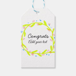 Einfache Gratulationen Abschluss hinzufügen Geschenkanhänger