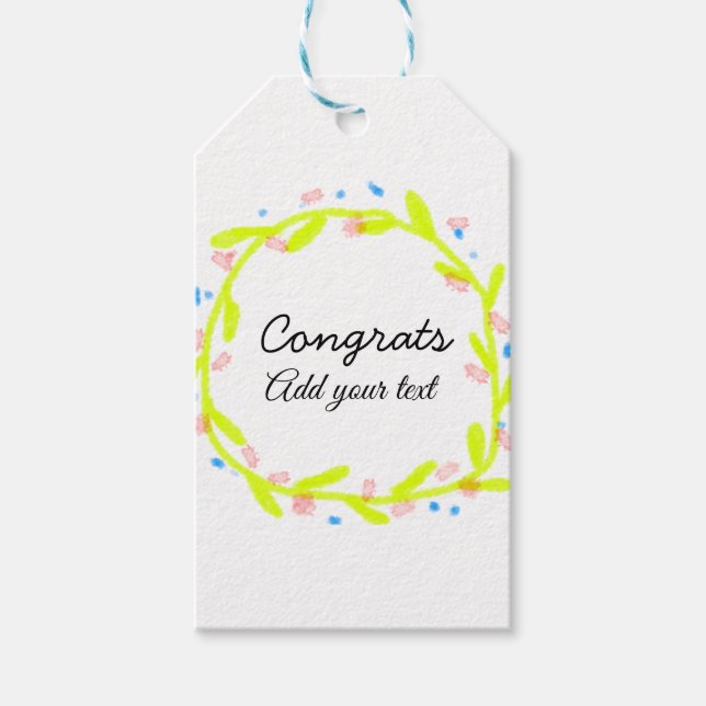 Einfache Gratulationen Abschluss hinzufügen Geschenkanhänger (Vorderseite)