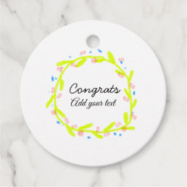 Einfache Gratulationen Abschluss hinzufügen Geschenkanhänger