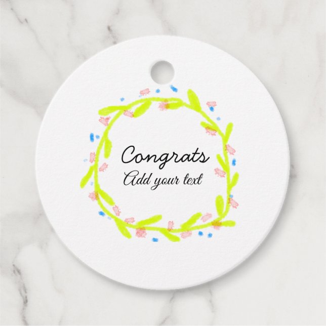 Einfache Gratulationen Abschluss hinzufügen Geschenkanhänger (Vorderseite)