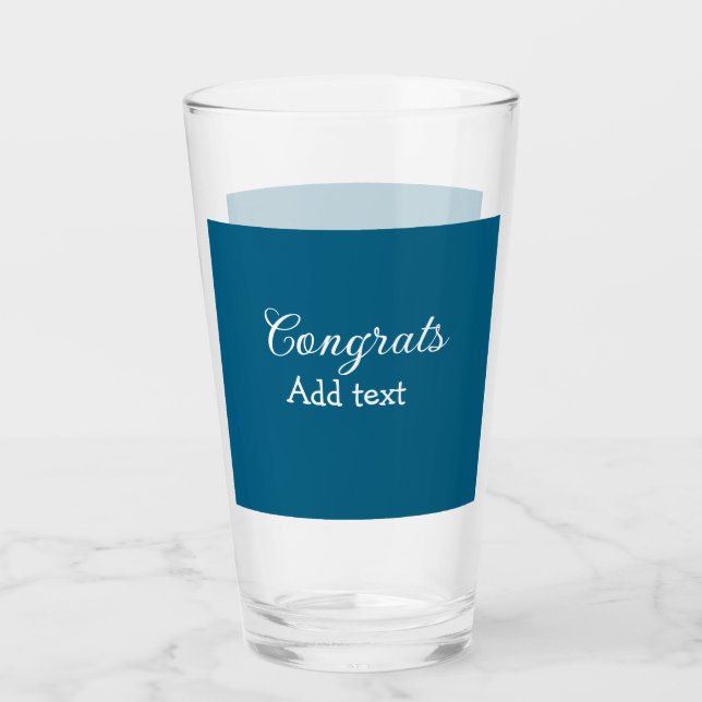 Einfache Gratulationen Abschluss hinzufügen Glas (Vorderseite)