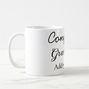 Einfache Gratulationen Abschluss hinzufügen Kaffeetasse