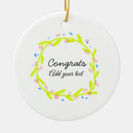 Einfache Gratulationen Abschluss hinzufügen Keramik Ornament