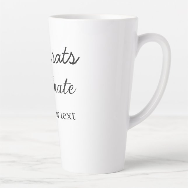 Einfache Gratulationen Abschluss hinzufügen Milchtasse (Rechts)