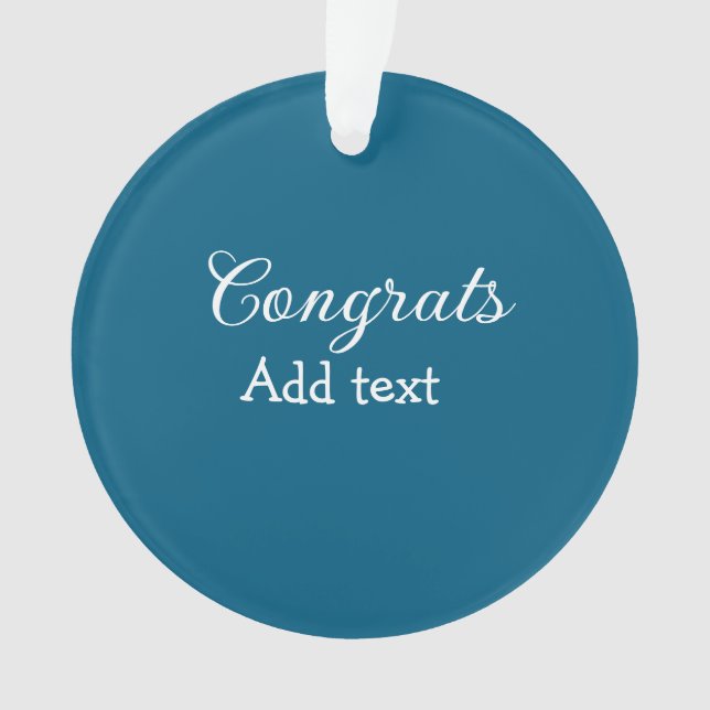 Einfache Gratulationen Abschluss hinzufügen Ornament (Vorderseite)