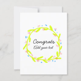 Einfache Gratulationen Abschluss hinzufügen Postkarte