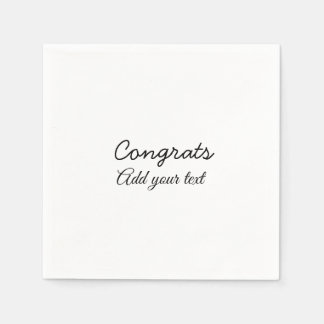 Einfache Gratulationen Abschluss hinzufügen Serviette