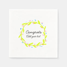 Einfache Gratulationen Abschluss hinzufügen Serviette