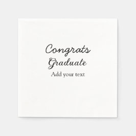 Einfache Gratulationen Abschluss hinzufügen Serviette