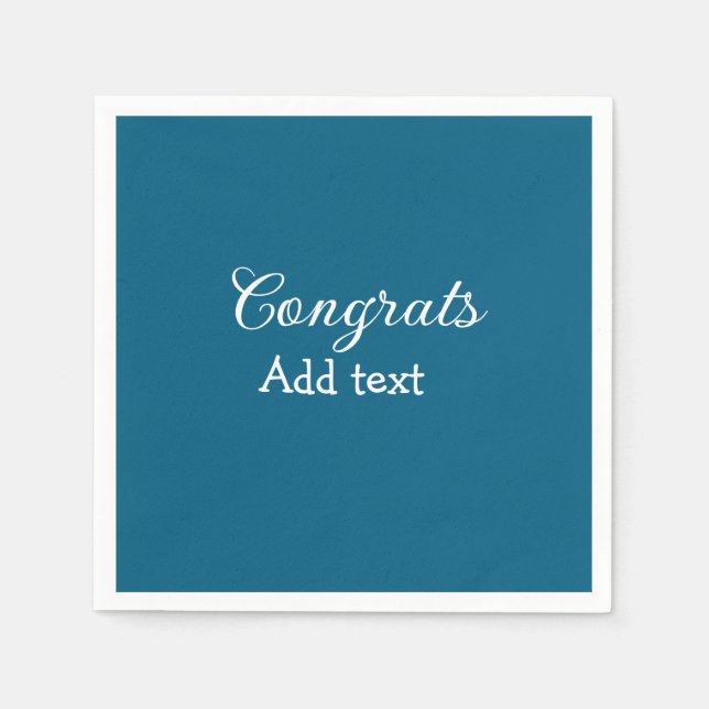 Einfache Gratulationen Abschluss hinzufügen Serviette (Vorderseite)