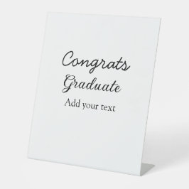 Einfache Gratulationen Abschluss hinzufügen Sockelschild