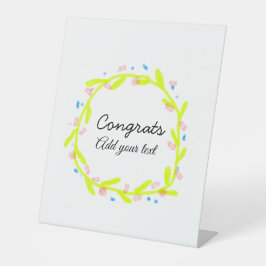 Einfache Gratulationen Abschluss hinzufügen Sockelschild