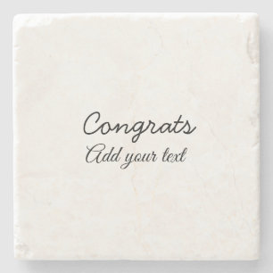 Einfache Gratulationen Abschluss hinzufügen Steinuntersetzer