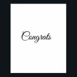 Einfache Gratulationen fügen Ihren Textnamen hinzu Poster<br><div class="desc">Entwurf</div>