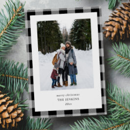 Einfache graue Karierte Grenze 2 Foto Weihnachten