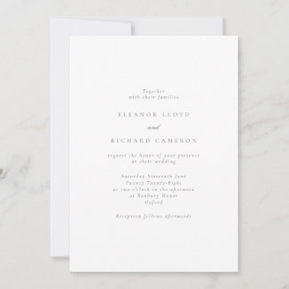 Einfache graue Textbasis für Vellum Wedding Einladung