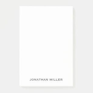 Einfache graue Typografie Post-it Klebezettel