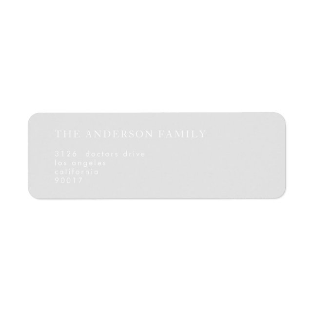 Einfache graue und weiße moderne Kalligrafie (Vorne)