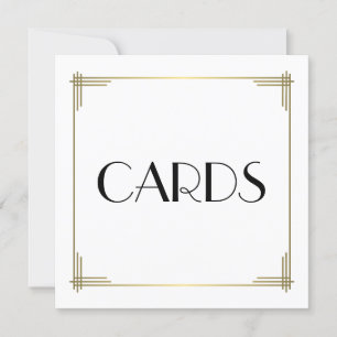 Einfache Great Gatsby White Card Box Cards