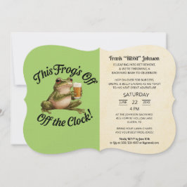 Einfache Green Frog-Rente-Party Einladung