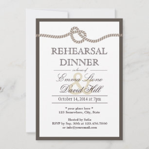 Einfache Grenze Das Knot-Probe-Dinner Einladung