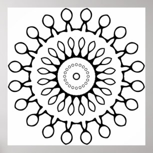 Einfache Grenzmalvorlage Stammesrahmen-Design Poster