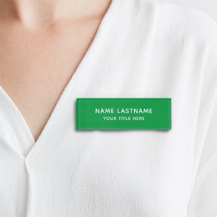 Einfache Grundbeleuchtung Grüne Minimale Moderne T Namenschild