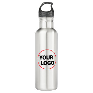 Einfache grüne Aquarellfarbe abstrakt Logo hinzufü Edelstahlflasche