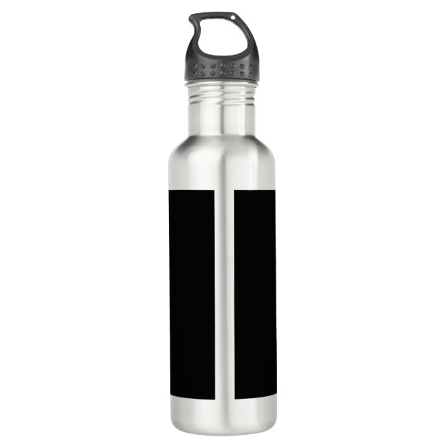 Einfache grüne Aquarellfarbe abstrakt Logo hinzufü Edelstahlflasche (Rückseite)