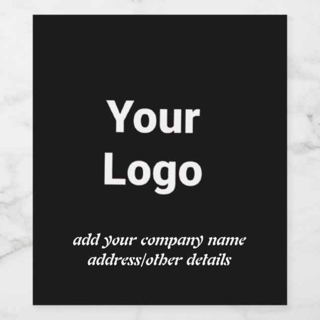 Einfache grüne Aquarellfarbe abstrakt Logo hinzufü Weinetikett (Einzelnes Label)