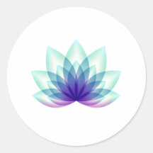 Einfache grüne blaue Lotus-Blume