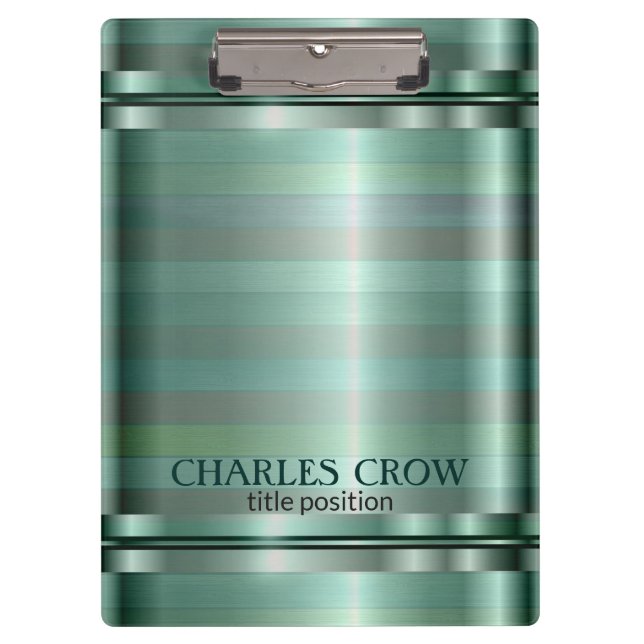 Einfache grüne Farbtöne Klemmbrett (Vorderseite)