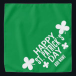 Einfache grüne Happy St. Patrick’s Day Typografie Halstuch<br><div class="desc">Eine niedliche grüne Bandana mit einfacher Typografie,  die sagt,  dass der Happy St. Patrick's Day die ideale Bandana für den St. Patrick's Day ist. Es ist auch ideal als Geschenk für alle Liebhaber von Haustieren,  Hundefreunde,  Katzenliebhaber. Schreib den Namen deines Haustieres und fühle dich glücklich.</div>