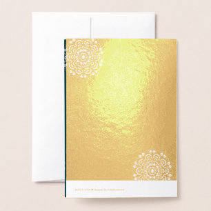 einfache grüne Hochzeit Folienkarte