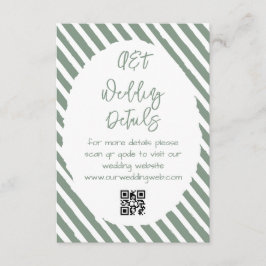 Einfache grüne Hochzeiten Begleitkarte