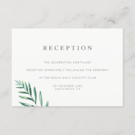 Einfache Grüne Hochzeitskarte Begleitkarte