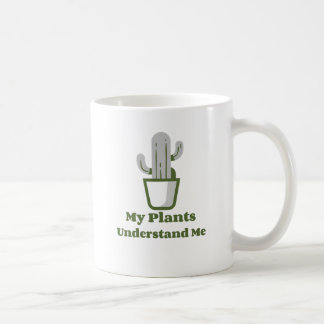 Einfache grüne Kakteen in Töpfen Kaffeetasse