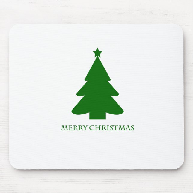 Einfache grüne Kristbaum Mousepad (Vorne)