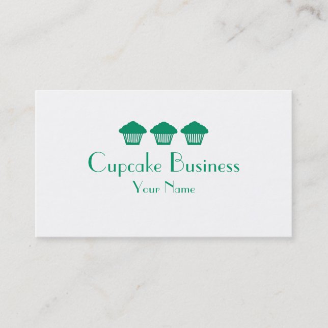 Einfache Grüne Kuchen Backkarten Visitenkarte (Vorderseite)