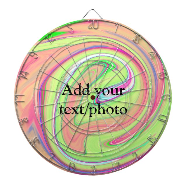Einfache grüne Orange Aquarellfarbe fügt Ihren Tex Dartscheibe (vorne)