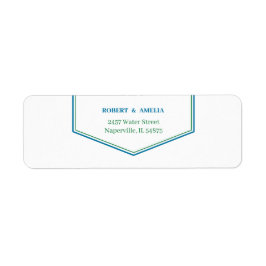 Einfache, grüne und blaue Rücksendeadresse