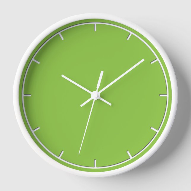 Einfache grüne Wall-Uhr Uhr (Vorderseite)