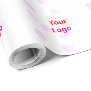 Einfache grüne Wasserfarben-Abstraktion mit Logote Geschenkpapier