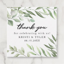 Einfache Grünpflanzen Blätter Hochzeitskleber