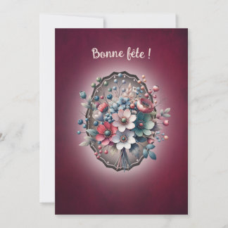 Einfache Grußkarte, Himbeer-Magnolie Karte