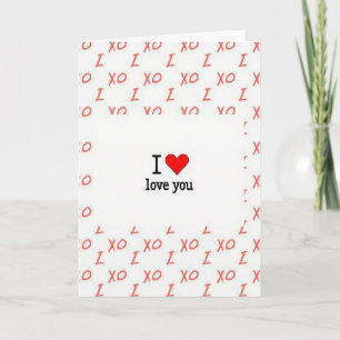 Einfache Grußkarte 'Ich liebe dich' Karte