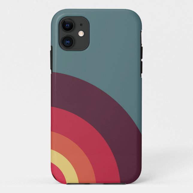 Einfache Half Circle Rainbow iPhone Gehäuse Case-Mate iPhone Hülle (Rückseite)