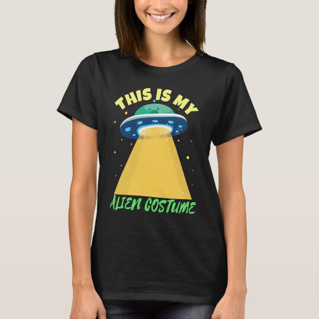 Einfache Halloween-Alien-Kostüm T-Shirt (Vorderseite)