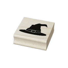 Einfache Halloween-Hexenhut-Silhouette-Form Gummistempel